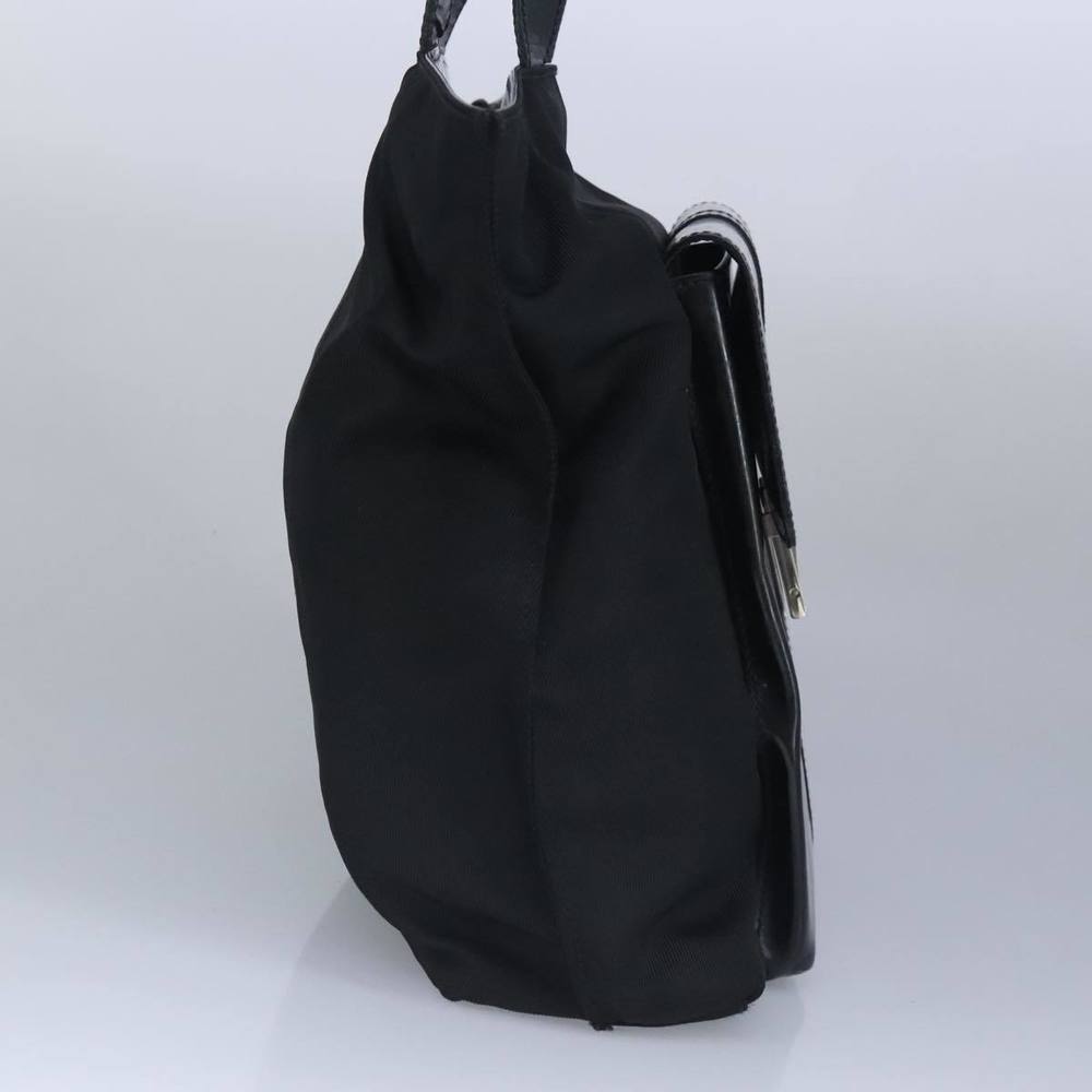 GUCCI Tote Bag Canvas Leather Black Silver 019 2122 0523 Auth bs19400 - Picture 3 of 16
